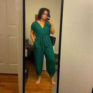 Anthropologie Green Jumpsuit